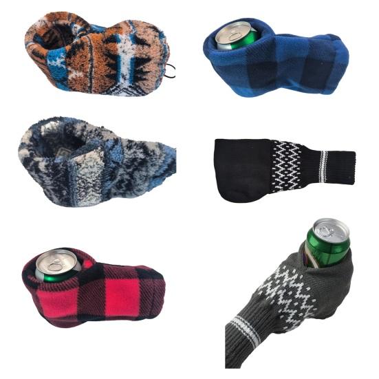 1 Stuks Bierwanten Gebreid Gestikt Drankwanten Bierblikhouder Wanten Houdt Handen Warm Witte Olifant Cadeau Gag Cadeau voor Bierliefhebbers