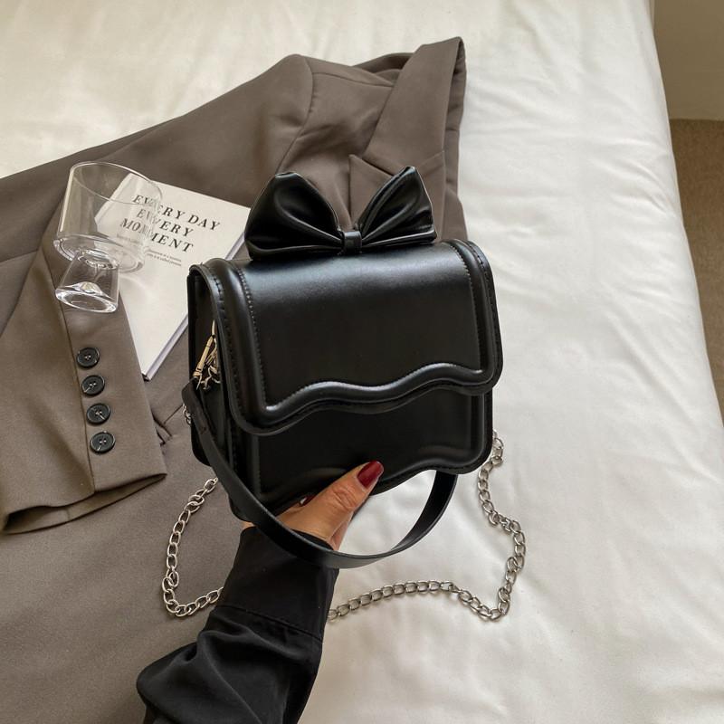 Summer Fashionable Chic Handbag Stylish Minimalist Pu Small Square Bag In Black Beige Pink Or Khaki