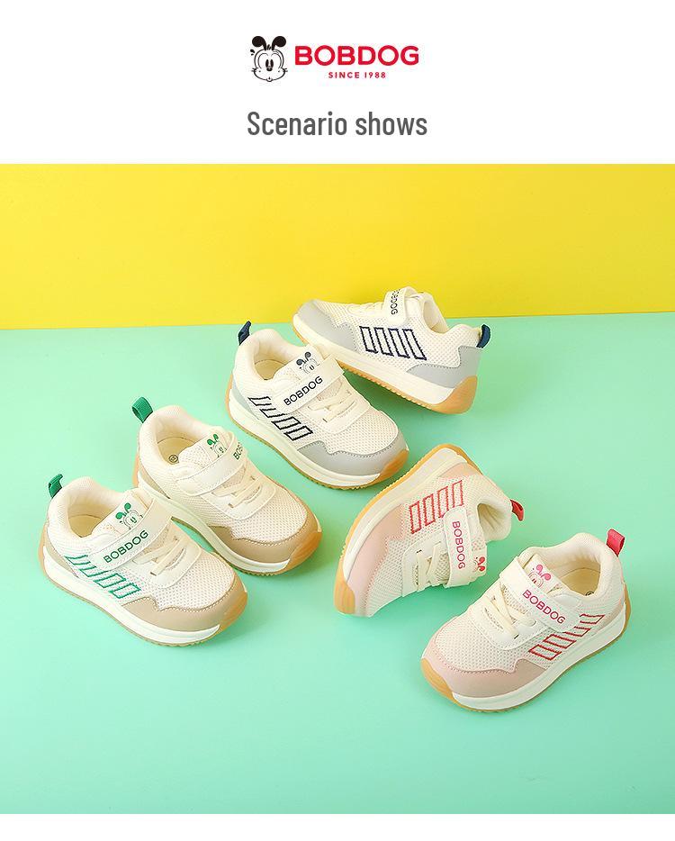 Bobodou Baby and Toddler Mesh Shoes - Non-Slip, Breathable, for Boys and Girls in Spring and Autumn.