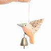 with Bell Hummingbird Wind Chime Hanging Ornaments Home Decor Wooden Wind Chime Cute Wood Grain Bird Sculpture