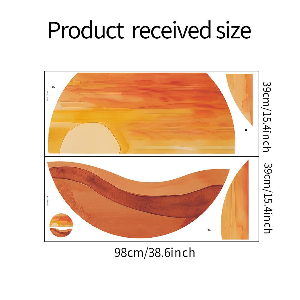 Fun-L021 Sunset Bedroom Living Room Study Background Landscaping Wall Sticker Sticker Self-adhesive