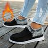 Women's Cotton Shoes Thickened Autumn and Winter Warm Non-slip Round Head Elastic Lace Flat Bottom Sports Warm Thickened