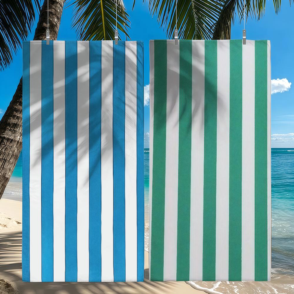 Stripe Towel Beach Towel Travel Lightweight Skin Friendly for Pool Beach Camping Cruise Summer