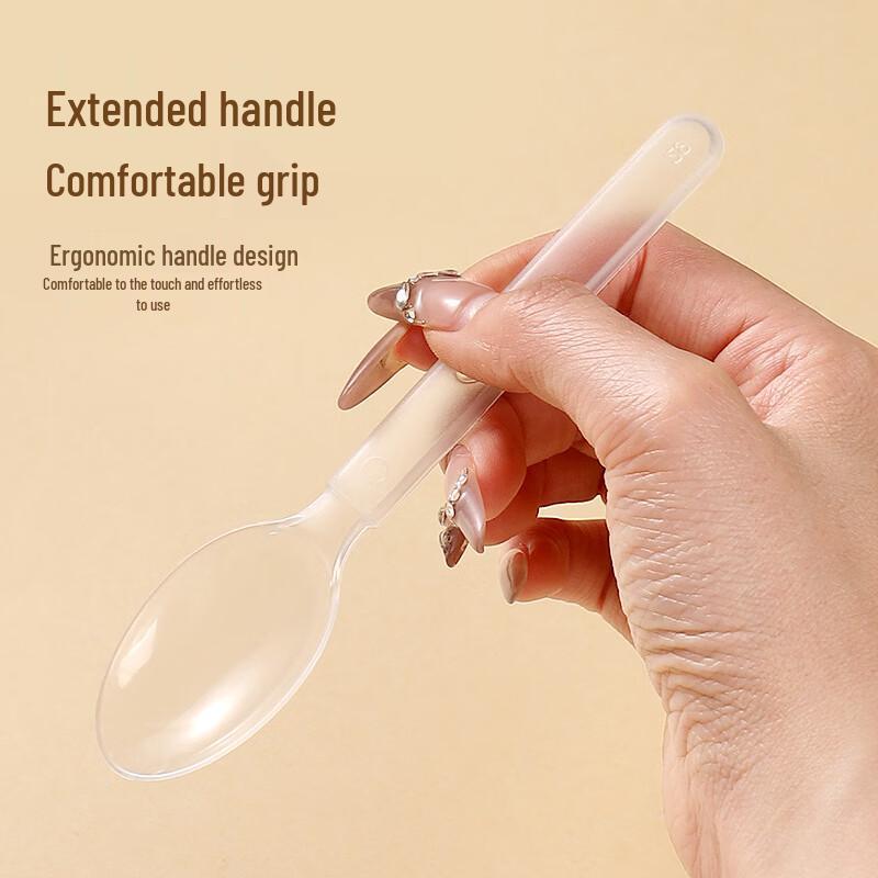OLOEY Disposable Plastic Dessert Spoons