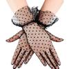 Falbala Full Finger Flexible Accessories Sunscreen Tulle Gloves Spots Lace Mittens Spots Gloves
