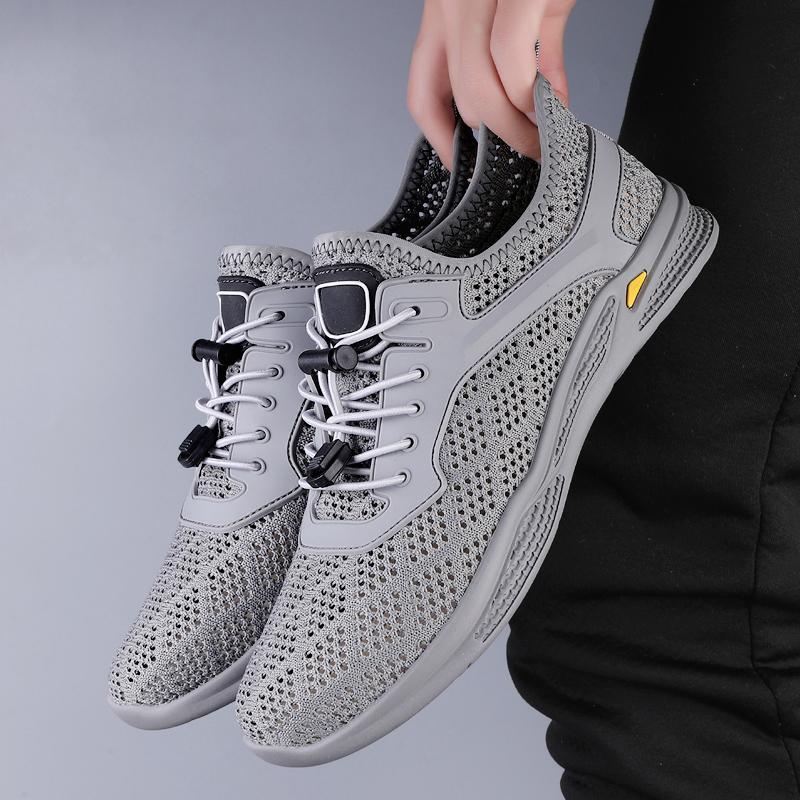 Fashion Summer Men's Breathable Flats Hollow Out Casual Shoes Fashion Outdoor Soft Sole Comfort Walk Sneakers Commute Casual Mesh Shoes