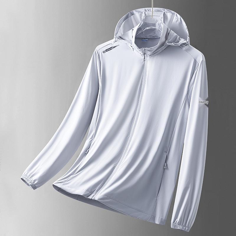 Men s Ultra-Thin Breathable Ice Silk Sun Protection Jacket for Summer