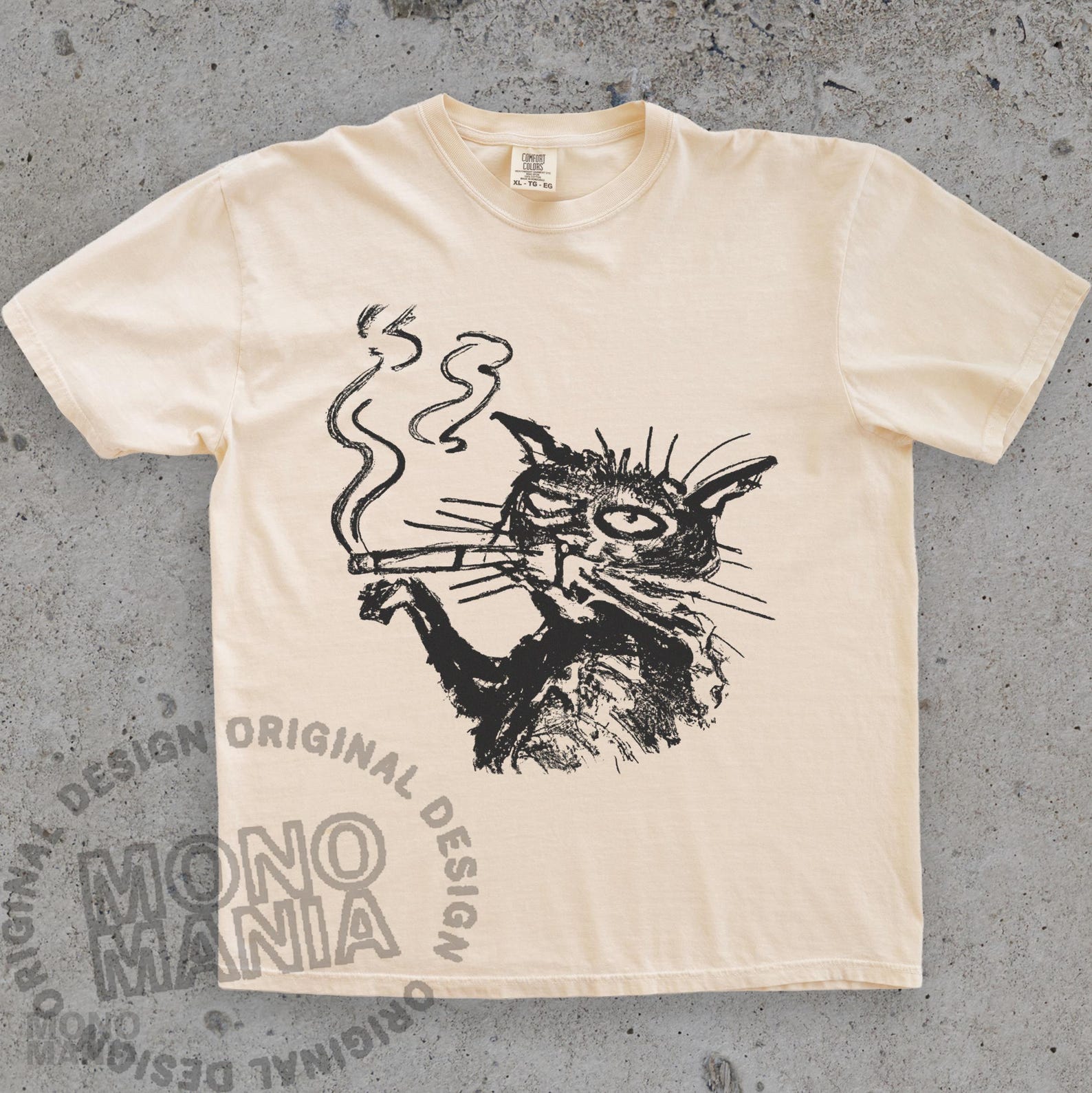 Ugly smoking cat shirt, goth cat shirt, grunge alt cat shirt, funny emo shirt 4XL