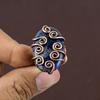 Sodalite Handmade Copper Wire Wrap Jewelry Ring Size 6 C4y02