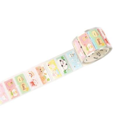 Scrapbooking Dekoratives Klebeband Glitzerndes Cutout-Klebeband Vorgeschnittenes Cartoon-Sticker-Rolle Für Tagebuch Notizbuch Siegel Umschlag Karte
