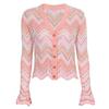 High quality spot summer and autumn new thin long-sleeved top knitted sweater jacket + sleeveless dress set 2598