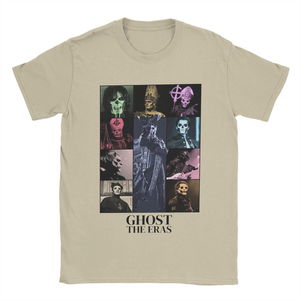 Men T-Shirts Ghost B.C. Band Vintage Cotton Tee Shirt Short Sleeve T Shirt Crewneck Clothing Plus Size