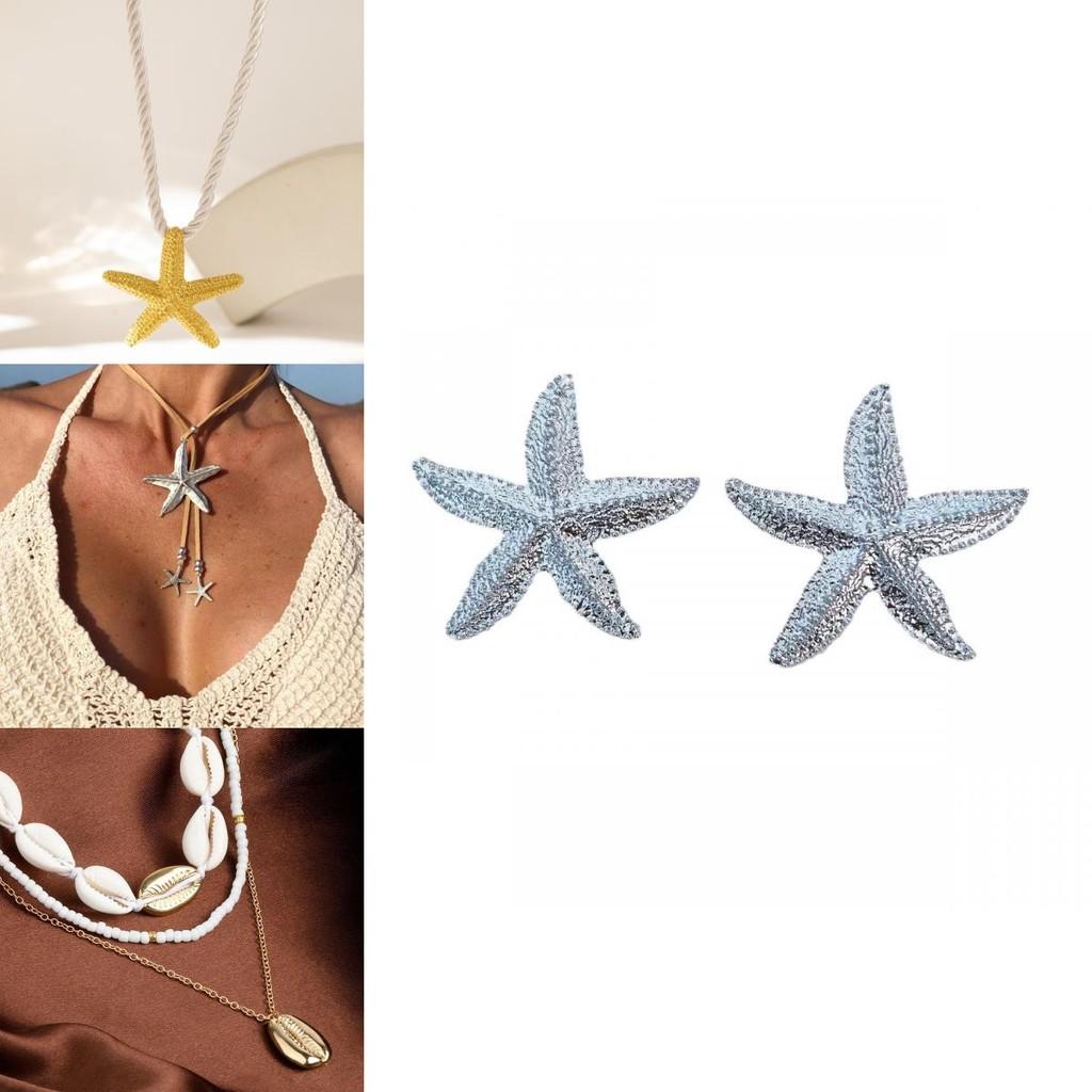Elegante goldene Seestern-Ohrringe Stilvoller legierter Überzug Sommerschmuck für Damen