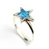[World Accessories Carmelo] Star Turquoise Ring, Good Vibrations, Pentagram (15)
