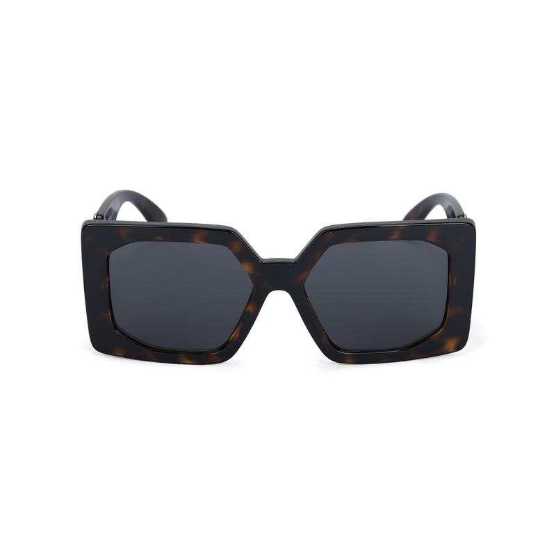 Versace [Available Prescriptions] Logo Square Sunglasses Women's Tortoiseshell 17572475 0VE4478U 108 87-Tortoise 55 - Glasses Case