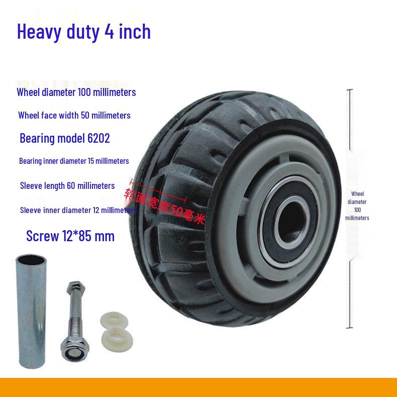 Silent Swivel Rubber Casters for Light To Heavy Duty: 3-8 Inch