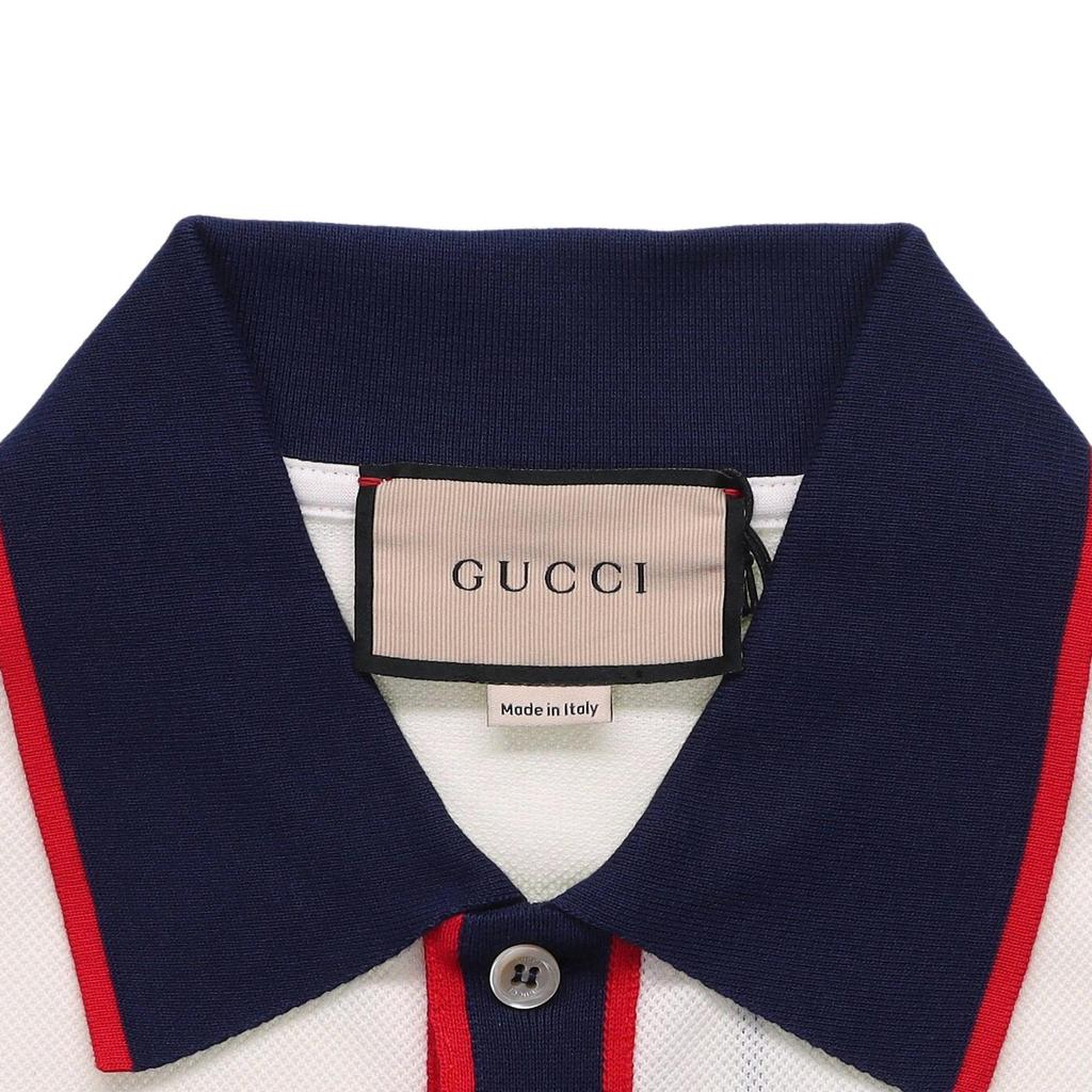 Gucci Polo Shirts Men's Ecru Polo Collar Moderate 653380-XJDF8-9222