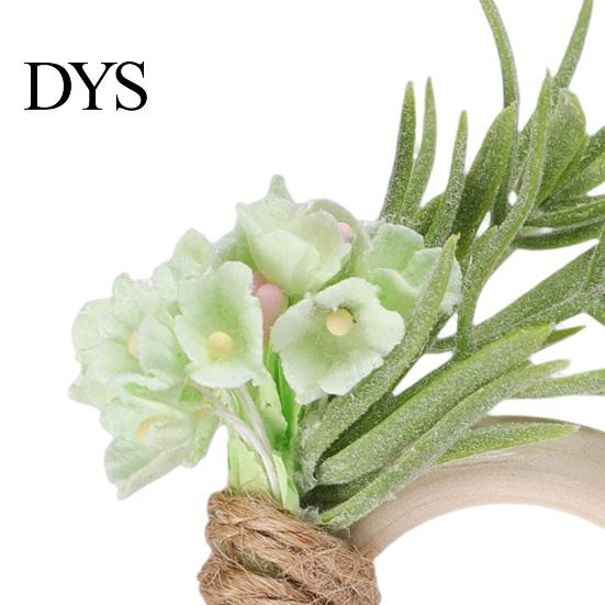 Artificial Flower Napkin Rings Rosemary Ring, Farmhouse Wooden Ring Holder, Rustic Faux Decorative Holders for Weddings Wedding Bridal Shower