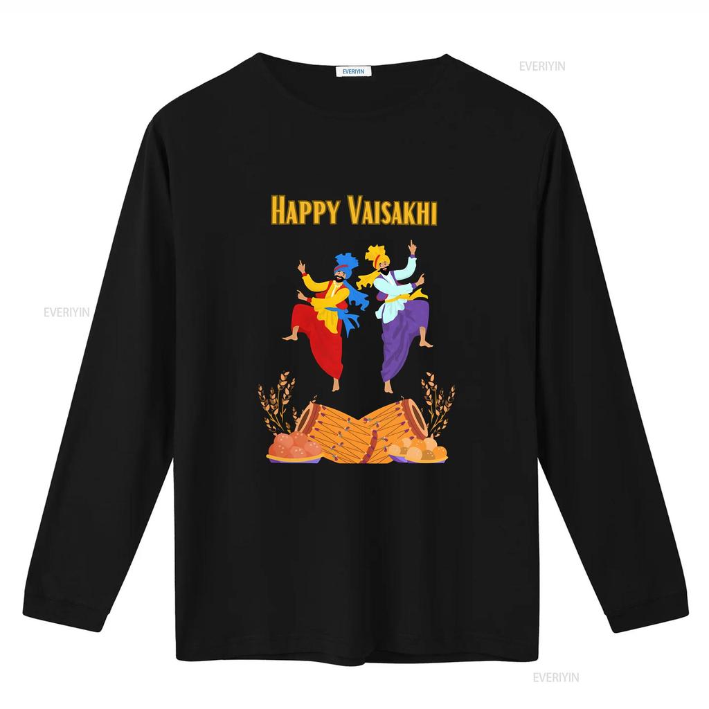 Vibrant Punjabi festival T Shirt with Bhangra Dancers Cultural Celebration vintage Washed Comfortable Versatile