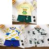 Kinder Cartoon Muster Baumwolle Kurzarm Pyjama Set Für Sommer Komfort Spielzeit