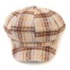 Universal chemistry Brit Check Beige Newsboy Cap