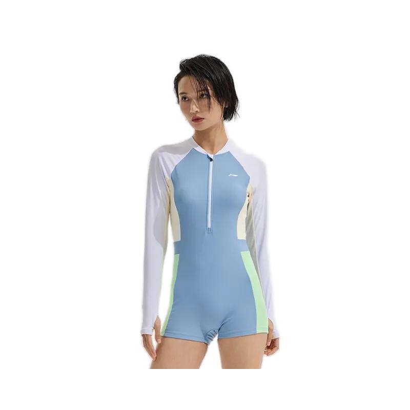 Li Ning One piece Swimsuit Women s Gray Green LNYU060-5 L