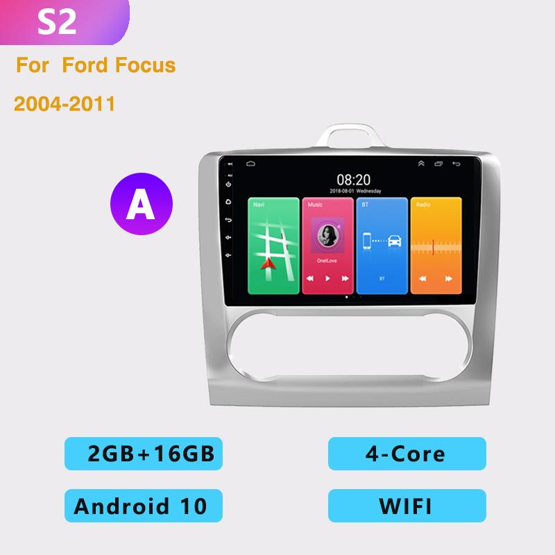 2din 9 Inch 8G+128G Android10 Car Radio Multimedia Carplay Auto GPS Navigation DSP For Ford Focus EXI MT 2 3 Mk2 2004 -2011