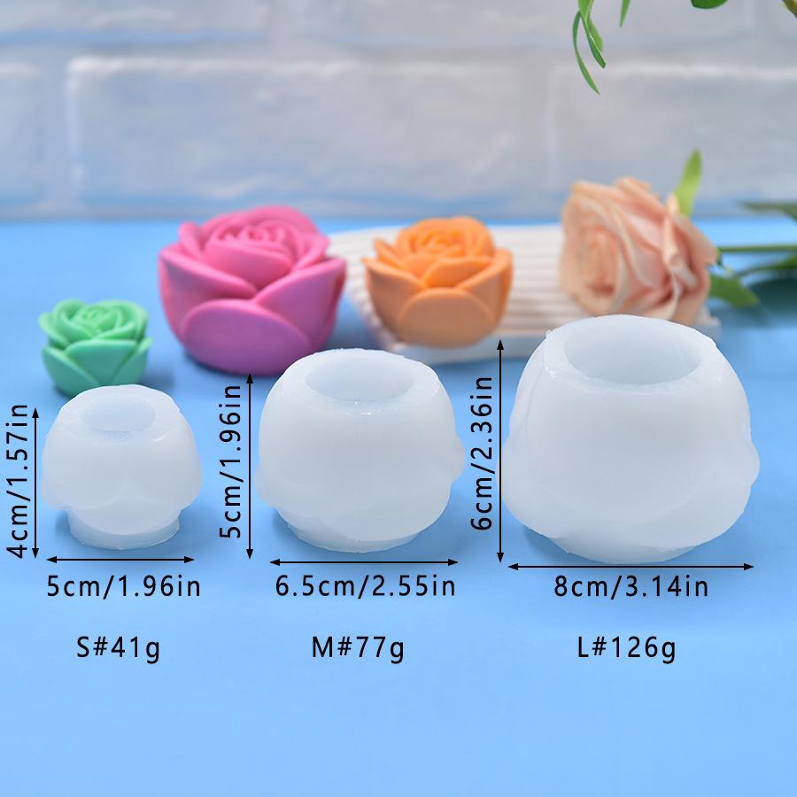 Valentine's Day Rose Silicone Mold for Candles, Ice Cubes, and Plaster Crafting