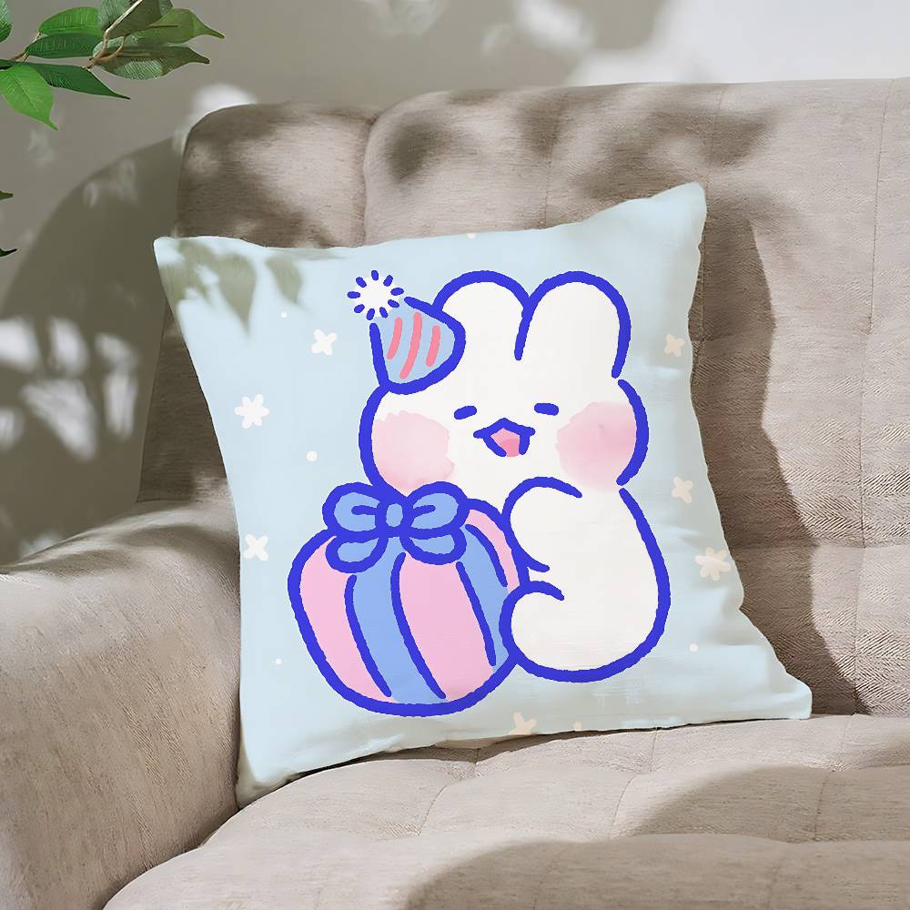 Kanin M-Mongmong Kuddfodral Kudde Nordic Vintage Stil Kuddfodral Hem Vardagsrum Soffa Soffa Sittplats Dekor