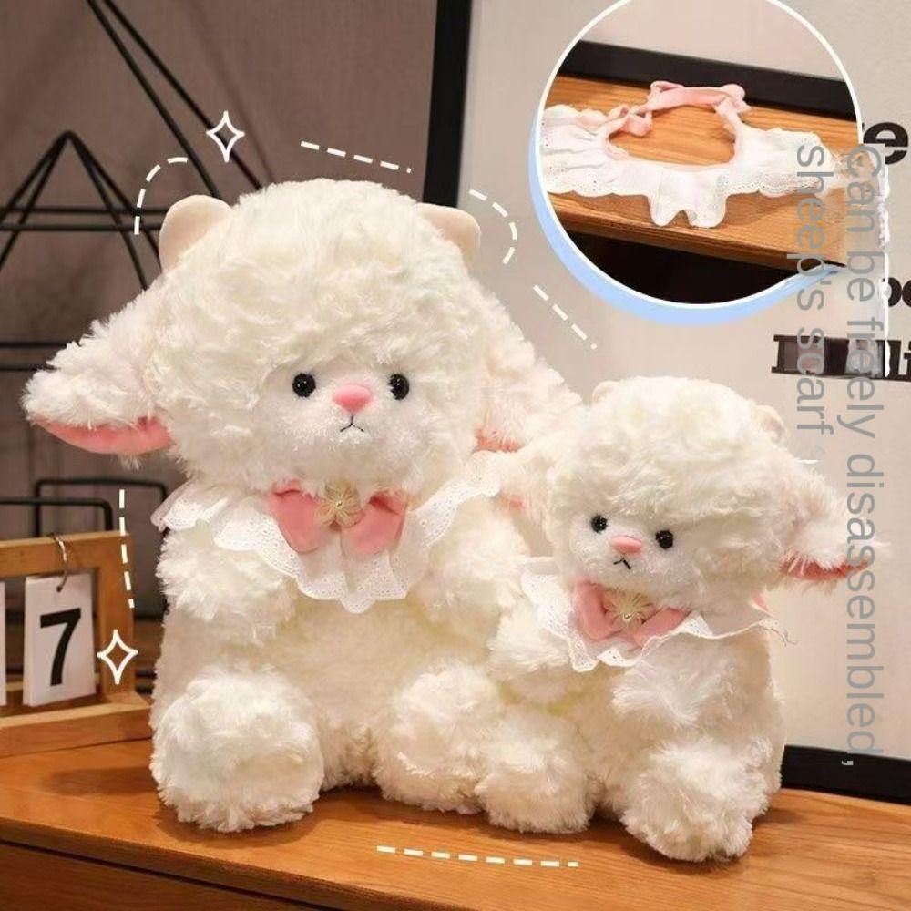 Cartoon Lamb Plush Toy Fluffy Animal Fluffty Doll Sheep Plush Doll  Home Decor
