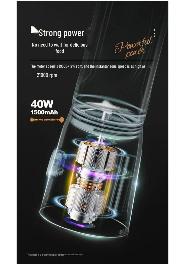 Compact Rechargeable Multi-Function Juicer & Ice Crusher for Baby Food, Smoothies, and Fruit Juice