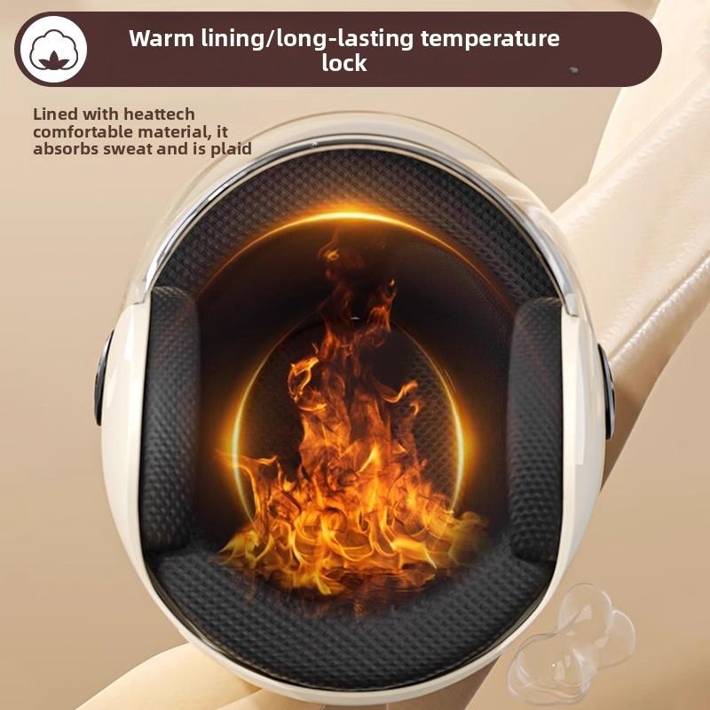 Winter Helmet Belt Scarf Electric Car Helmet Men and Women Universal Cat Ear Helmet Hard Hat