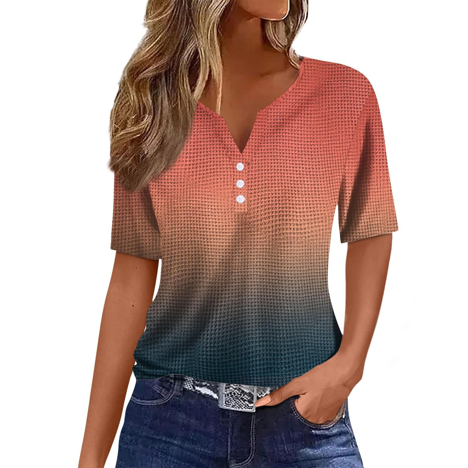 

Женские повседневные свободные рубашки модные топы футболки футболки S арбуз красный