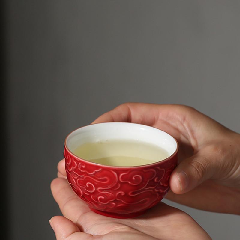 1 Stück Chinesische Kreative Handgefertigte Keramik Teetasse Porzellan Teetasse Reise Persönliche Teeschale Meistertasse Teeset Teegeschirr Zubehör