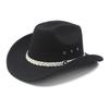 JYL TS DIY Ethnic Cowboy Hat Outdoor Sun Protection Hat Felt