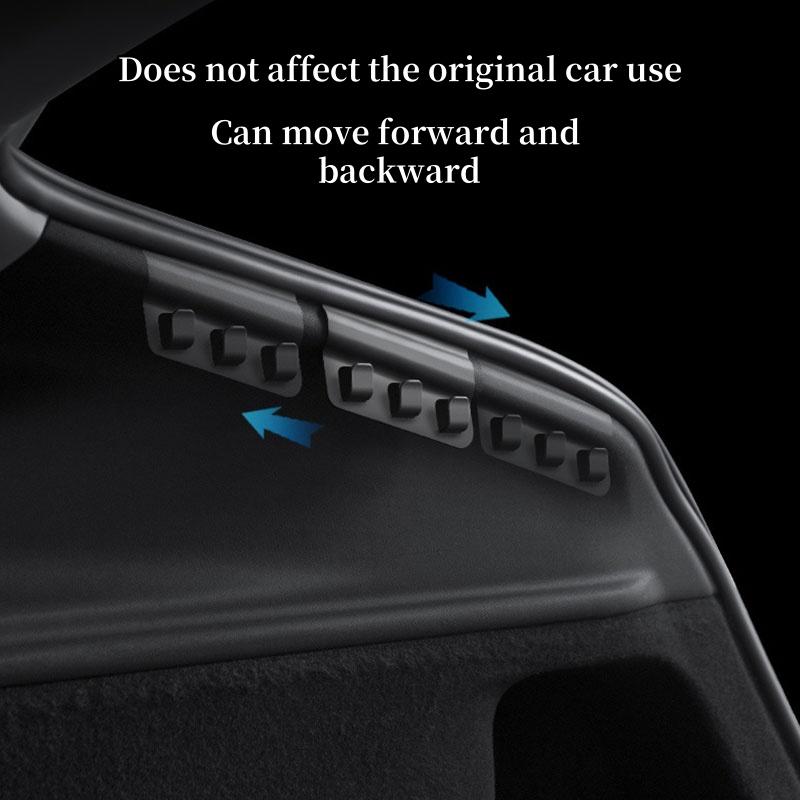 For Tesla Model Y Juniper 2025 Rear Trunk Hook Up ABS Trunk Grocery Bag Holder Storage Hooks Multi Hook Design Car Accessories
