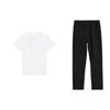 Li Ning Logo Versatile Short Sleeve Comfortable Long Pants Casual Sports Set Men Sets ATSS463-2+AYKT413-1