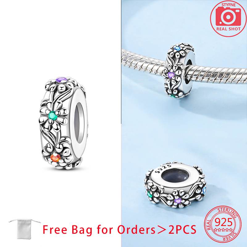 Bead Charms Butterflies Charm Bead Charms Stopper Clasp Locating Buckle Copper Bead Charms Compatible With Bracelets Birthday Graduation Jewellery Gif