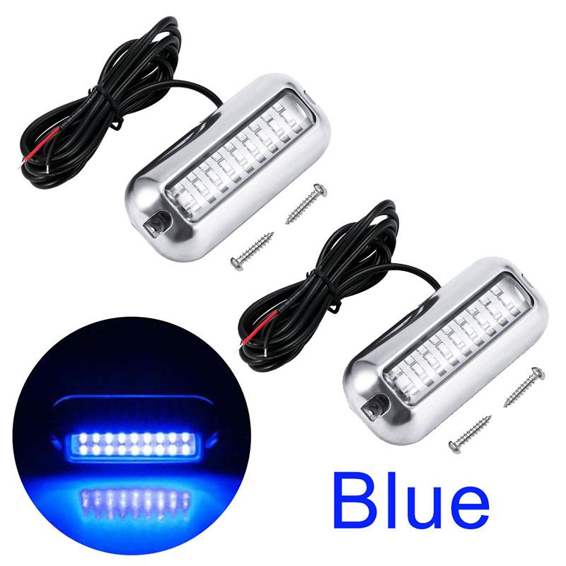 27LED Boat Transom Light Stainless Steel Speedboat Lights 10-30V Marine Transom Lamp IP68 Waterproof 50W Yacht Boat Accessories