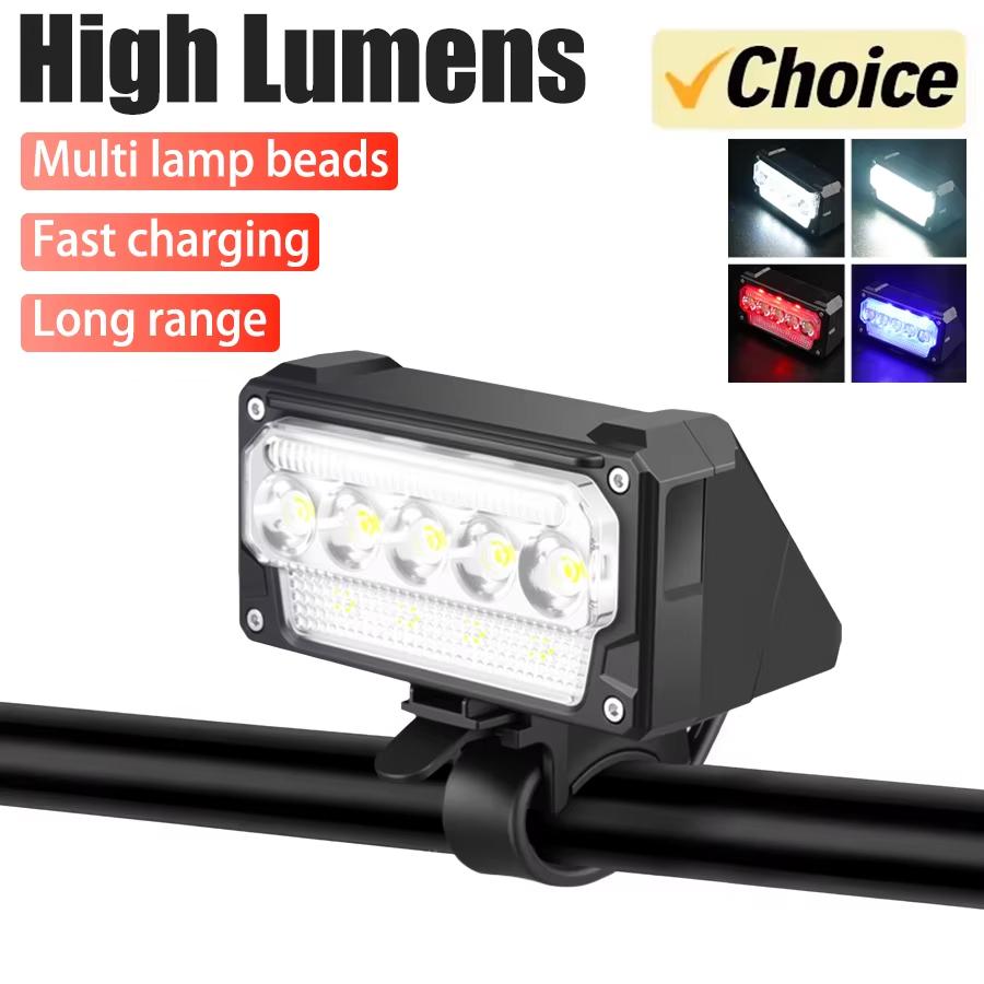 

Front Bike Light USB Rechargeable Power Display Bicycle Led Light Waterproof Bicycle Headlight Flashlight Cycling Accessories