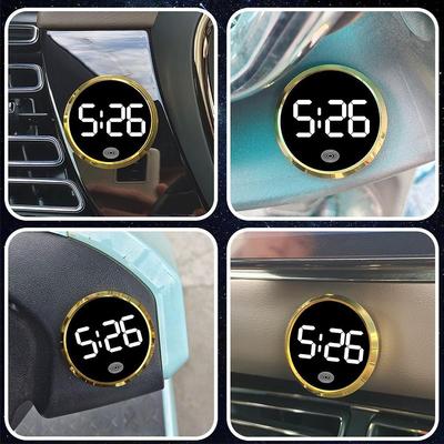 Mini Digital Uhren LED Auto Uhr Leuchtende Autos Interne Stick-Auf Auto Ornament Auto Zubehör