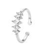 New Style Matching Open Adjustable Rings with Diverse Inlaid Diamonds for Couples