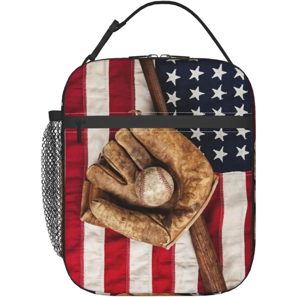 Colorful Cats and Dogs Lunch Bag Reusable Lunch Box Food Tote Container with Side Pocket for Work School Picnic