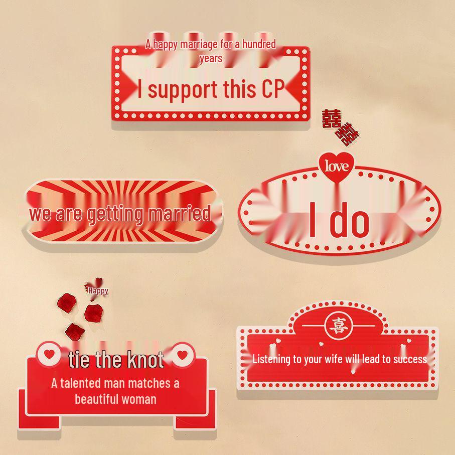 Wedding Party Props: Bride, Bridesmaid & Groomsman Photo Signs for Group Shots & Games