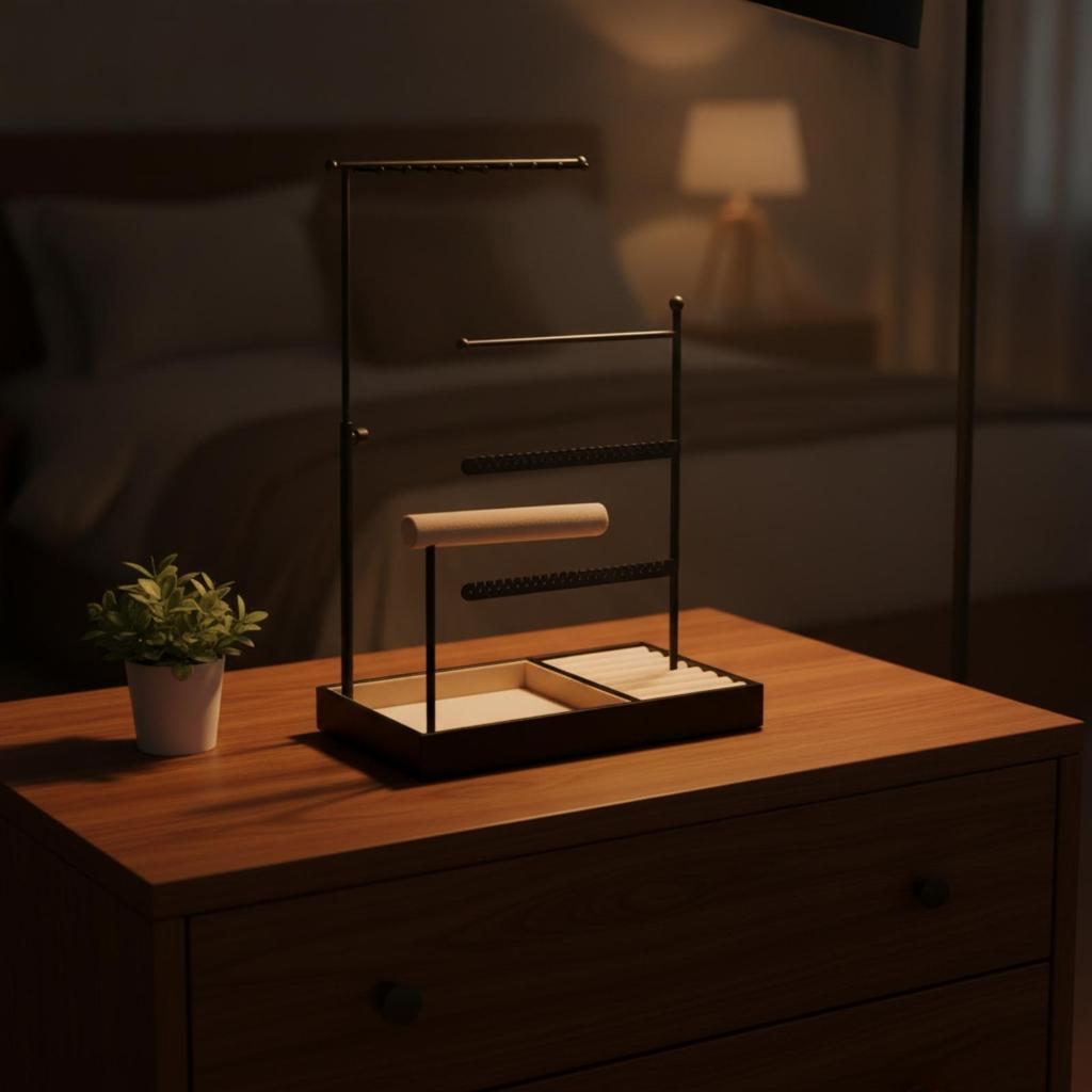Jewelry Organizer Divided Desktop Elegant for Bedroom