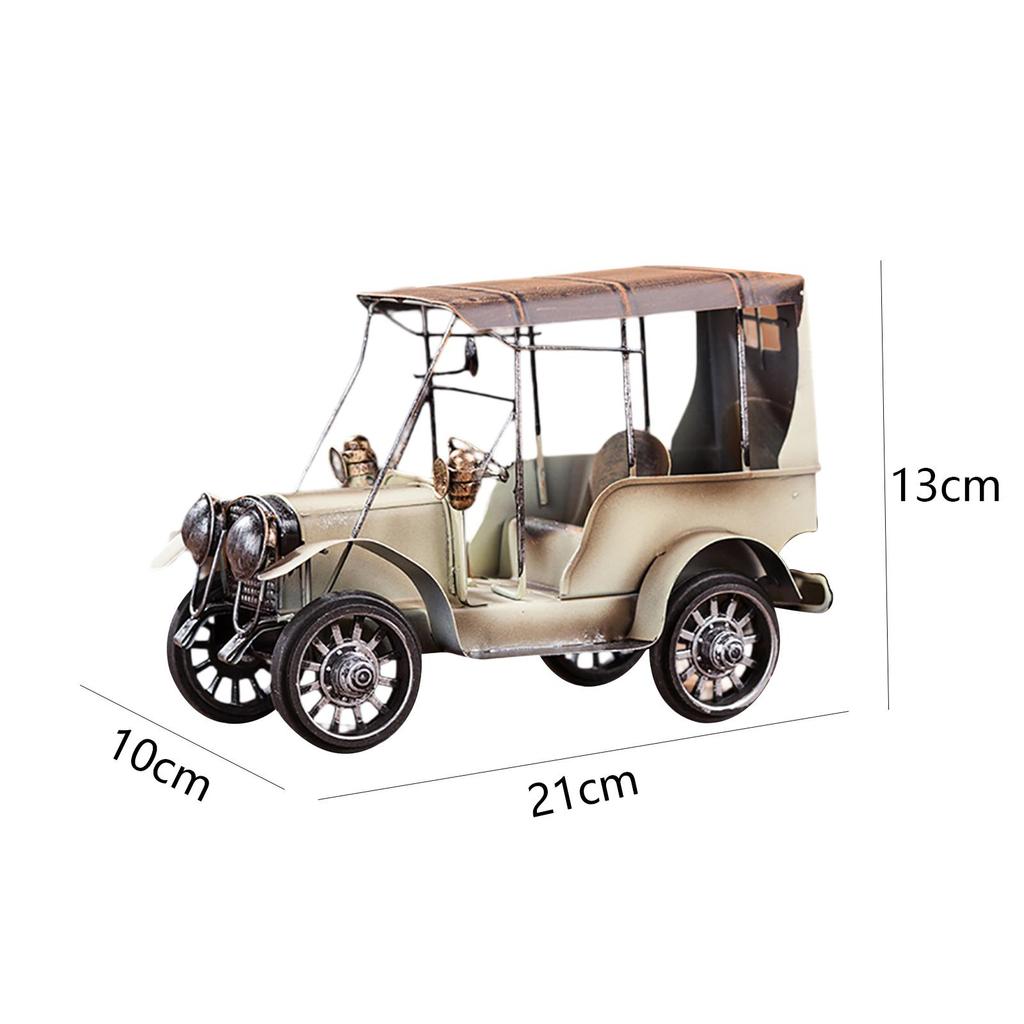Vintage Car Model Multipurpose Birthday Gift Decorative Collectible Ornament White