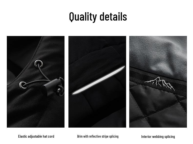 Heated Winter Cotton Jacket - Men's Outdoor Fashion, Mountaineering, Plush Velvet, Cold Protection, Thickened Heating Apparel