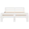 Solid Wood Bed without Mattress White 200x200 cm Pine Wood