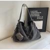 Large Capacity Denim Shoulder Bag Korean Style Handheld Tote Bag Women's Chain Crossbody Bag  Women