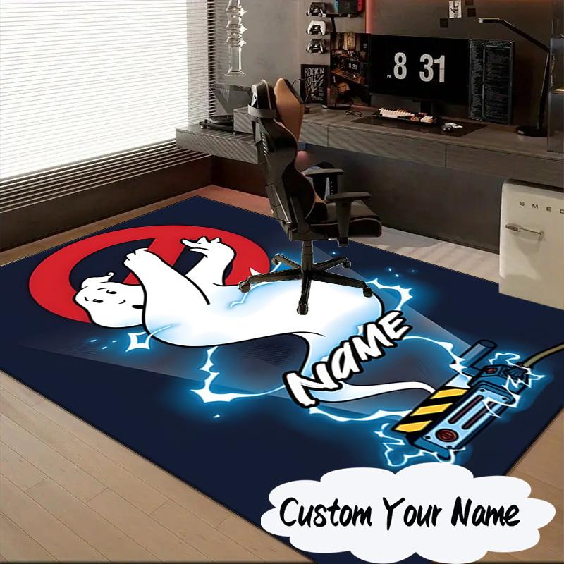 Custom Name Ghost-busters Logo Carpet, Chair Rug,Area Rug for Office Bedroom living rooms bedroom, Doormat decor Christmas fan gifts